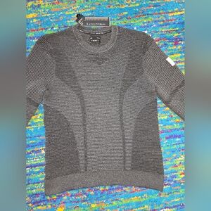 NWT UA Intelliknit‎ coldgear sweater womens size large black and grey